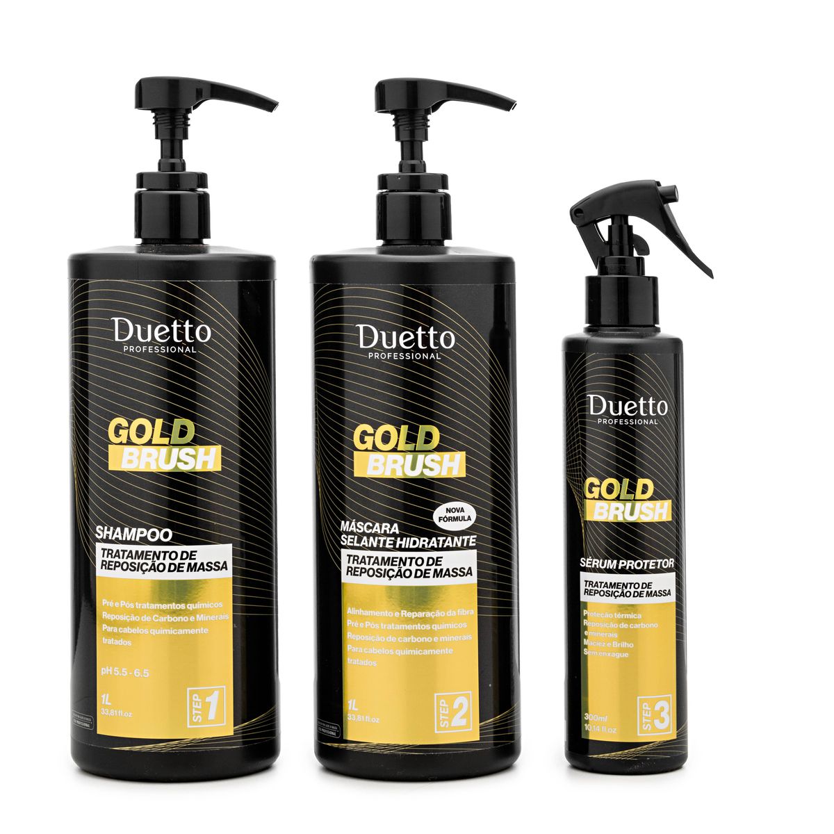 Kit Gold Brush Duetto Professional