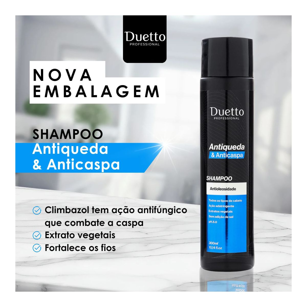 Shampoo Anticaspa e Antiqueda Duetto 300ml