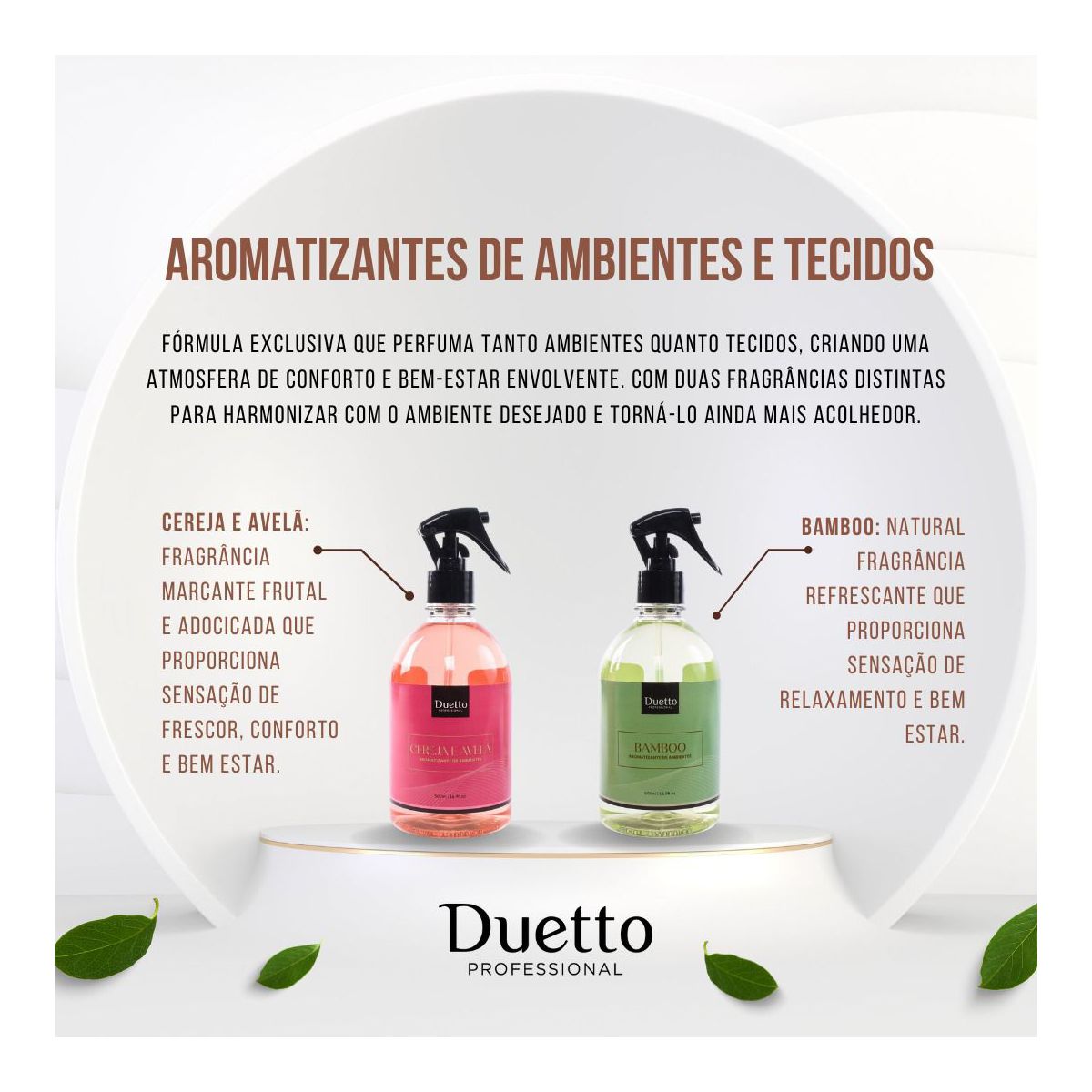 Aromatizante Ambientes e Tecidos Cereja e Avelã Duetto Professional 500ml 