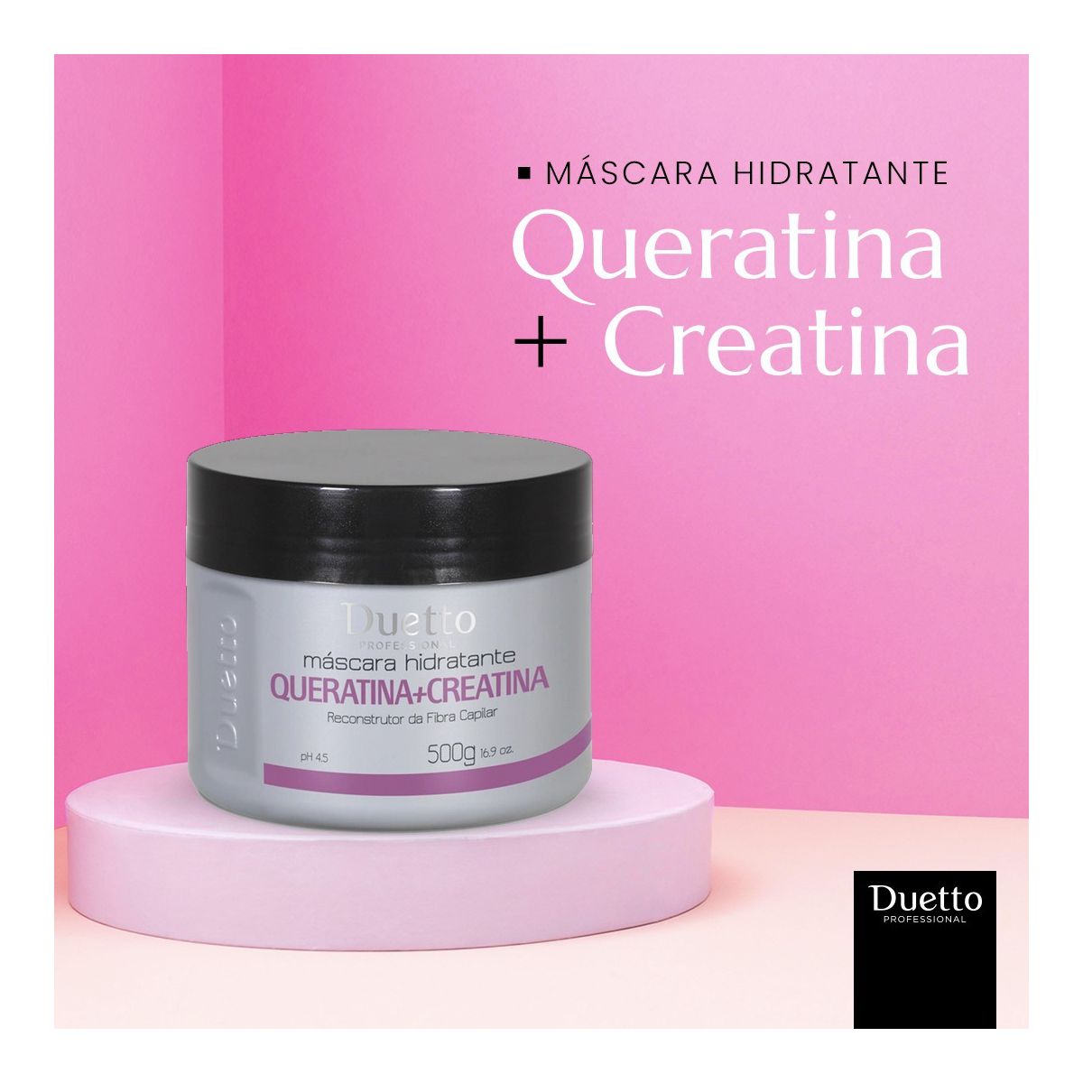 Máscara Hidratante Queratina + Creatina Duetto 500g