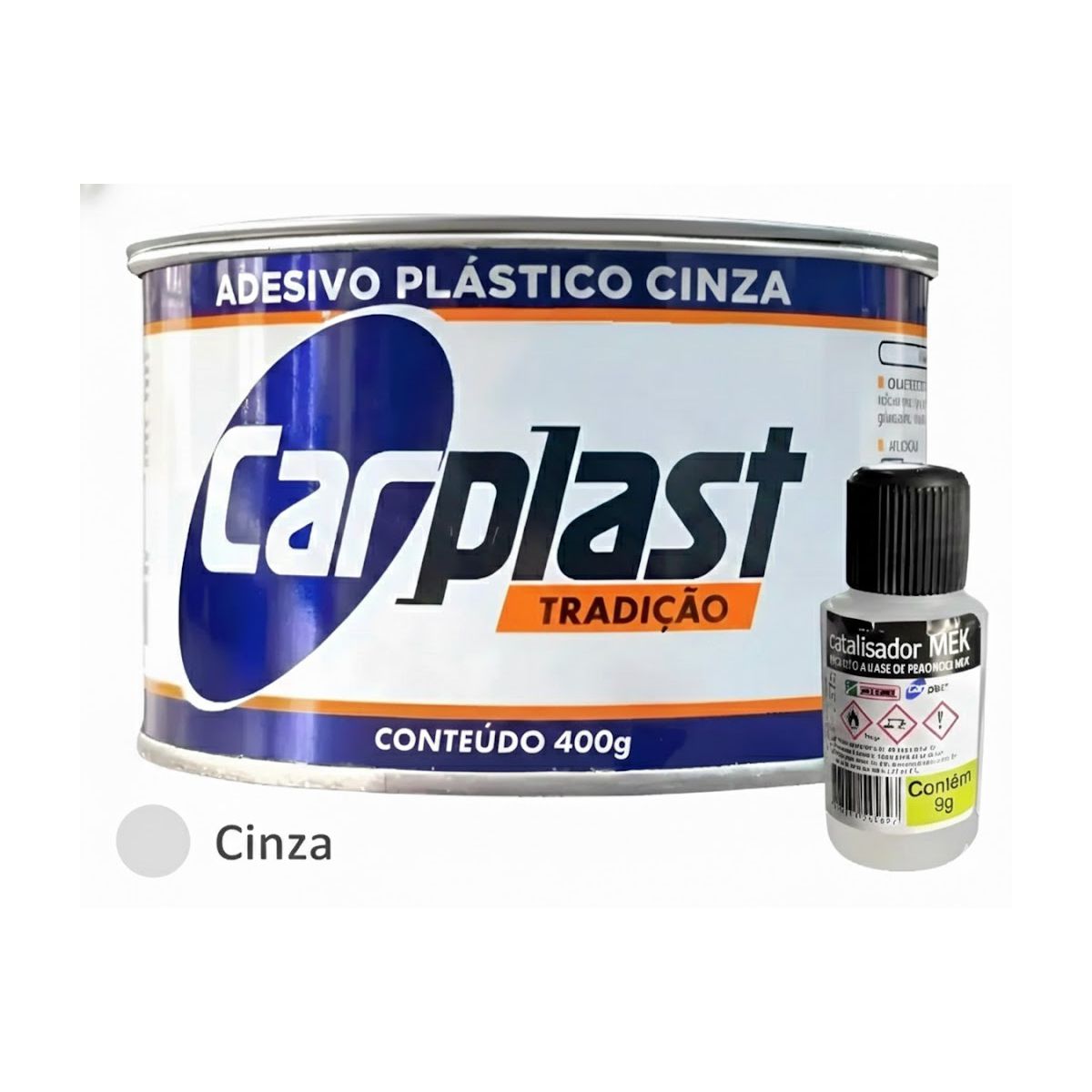 Massa Plástica Adesiva Cinza com Catalisador - 400...