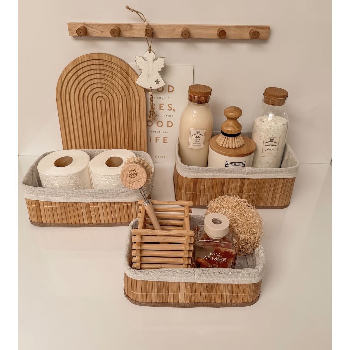 jogo de cestos retangulares 