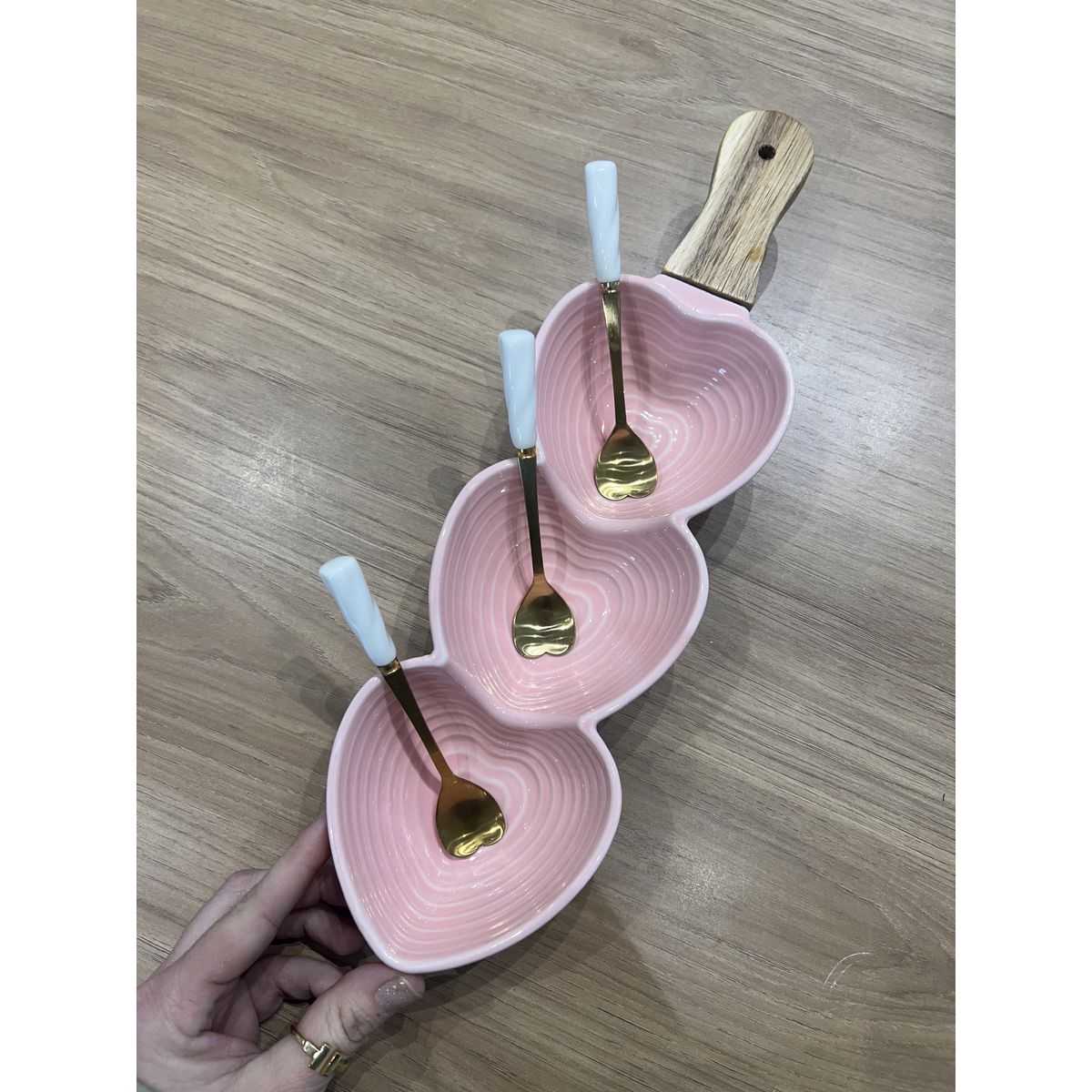 Mini Panela Poele Rosa C/Bambu 5 X 9 X 34