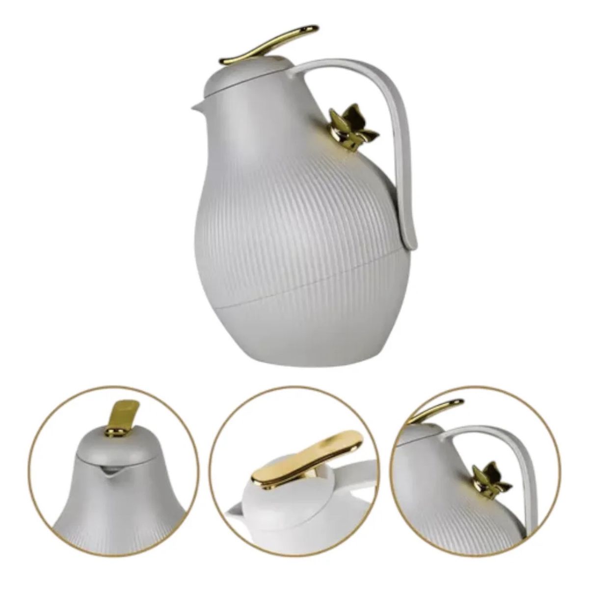 garrafa termica 1 litro boboleta cinza 