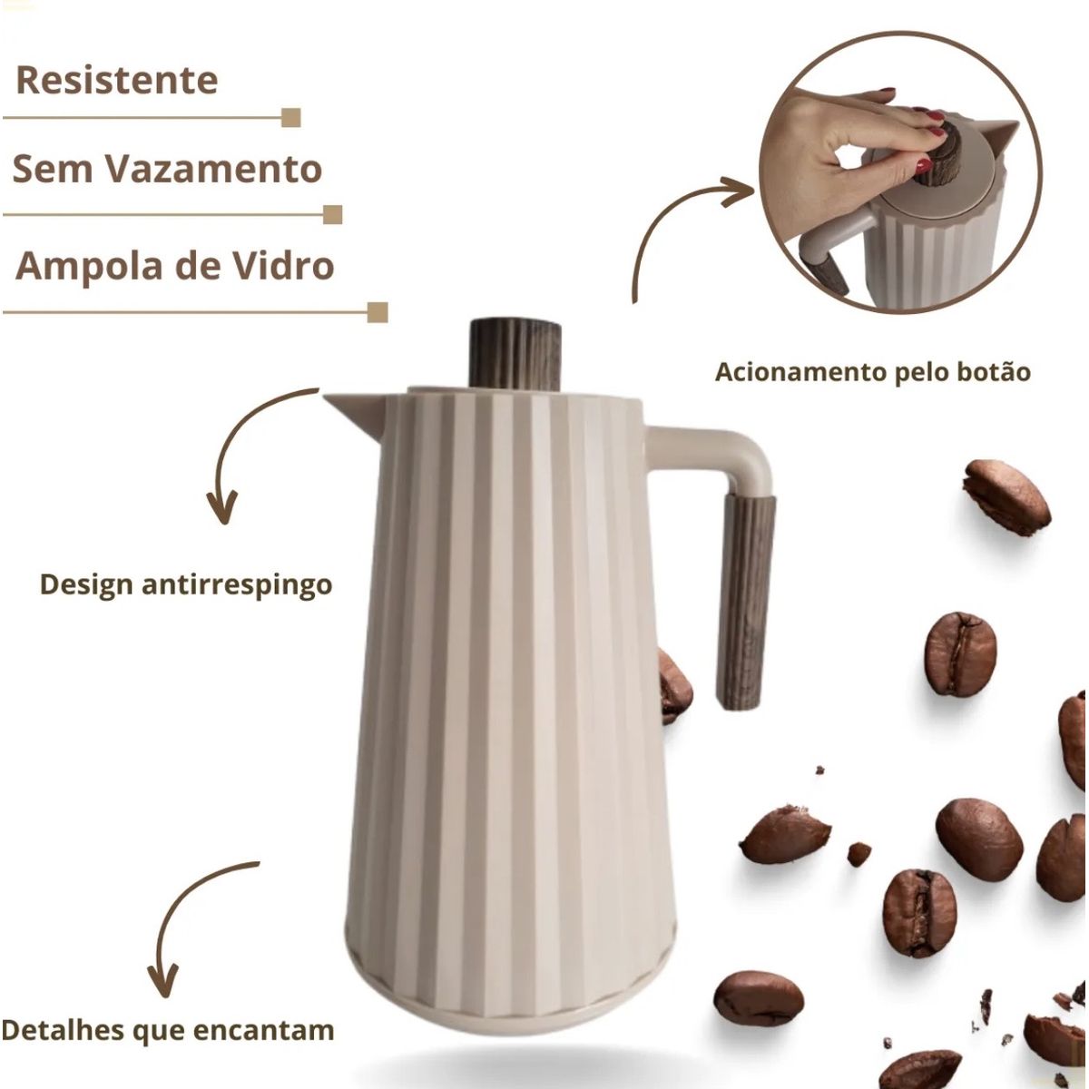 garrafa cor fendi com acabamento marrom 