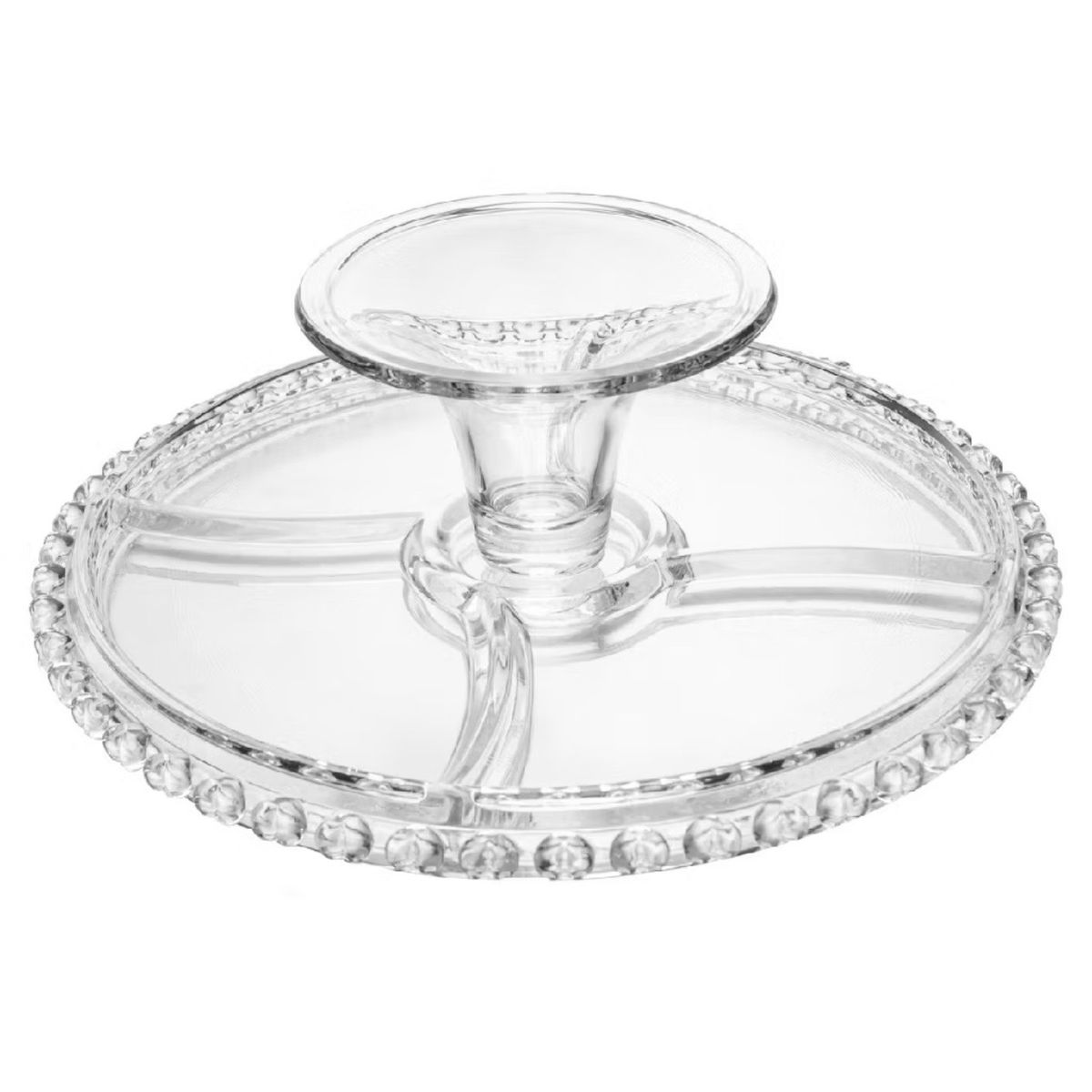 Boleira em cristal com detalhe em coraçaão