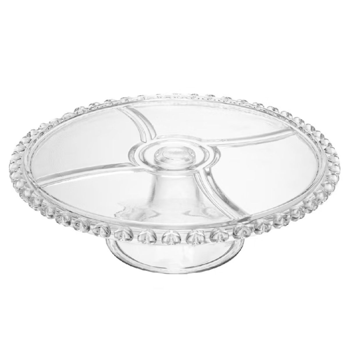 Boleira em cristal com detalhe em coraçaão