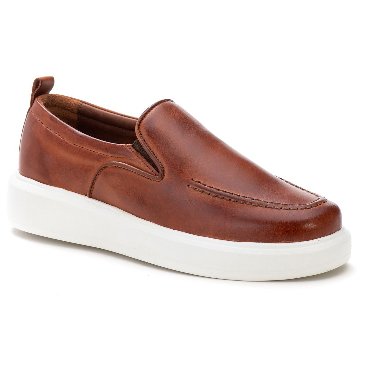 Sapato Masculino Em Couro Slip On Milão Castor - Mr. Light | Oficial®