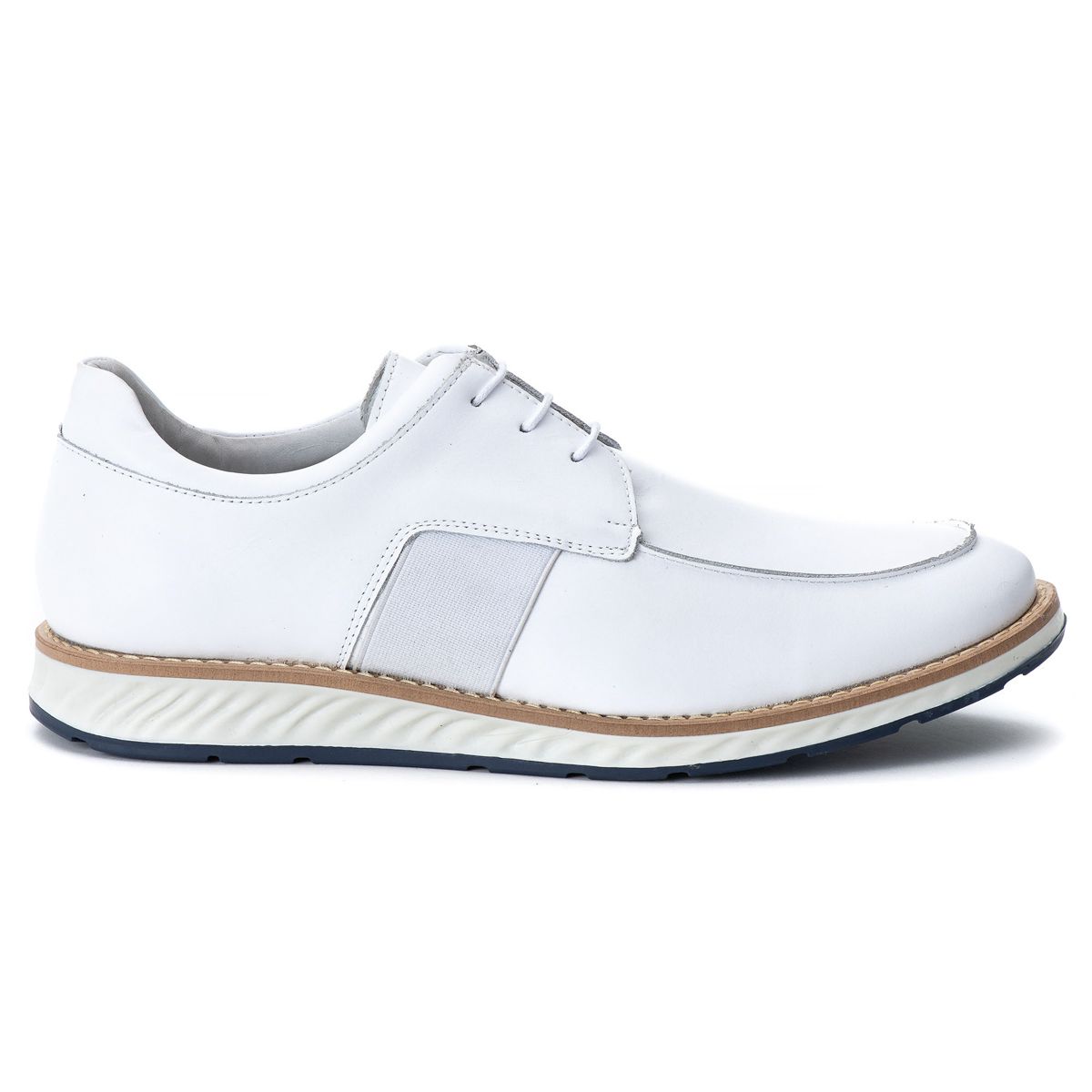 Sapato Loafer Elite Couro Premium Branco Chelsea - Mr. Light | Oficial®