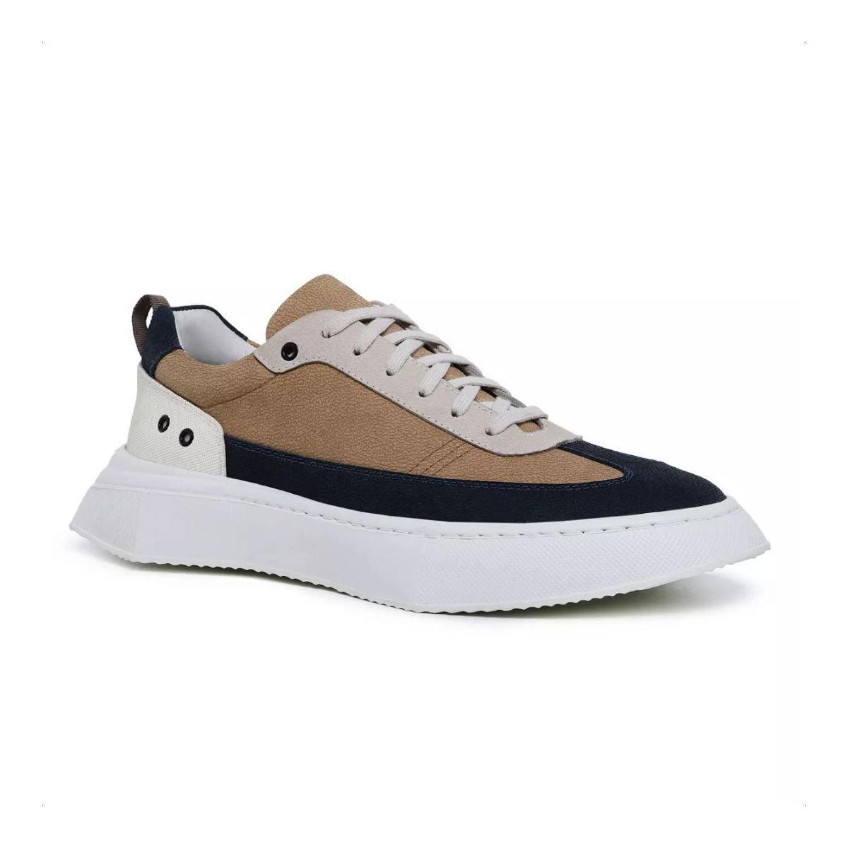 Tenis Masculino Taupe Marinho Branco Hollywood Gel - Mr. Light | Oficial®