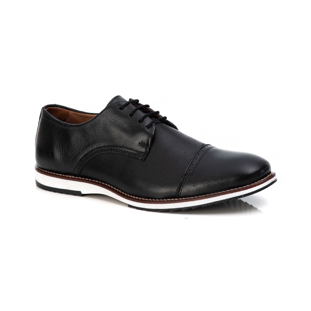 Derby Elite Couro Premium Preto Andorra - Mr. Light | Oficial®