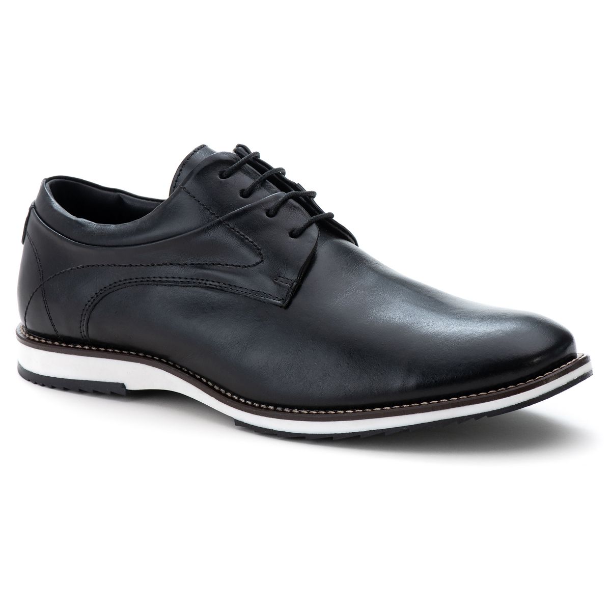 Derby Elite Couro Premium Preto Andorra - Mr. Light | Oficial®