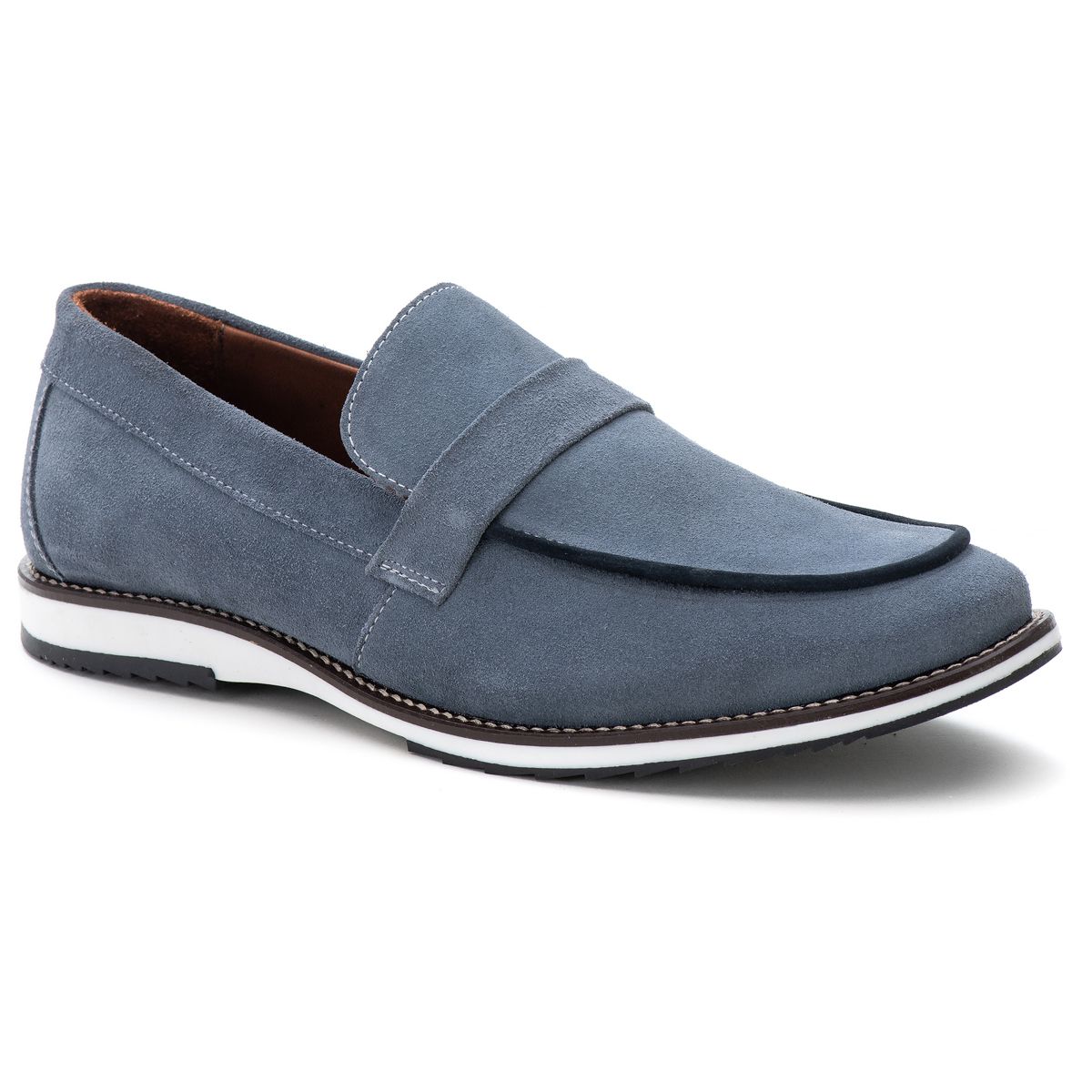 Loafer Elite Couro Premium Azul Andorra - Mr. Light | Oficial®