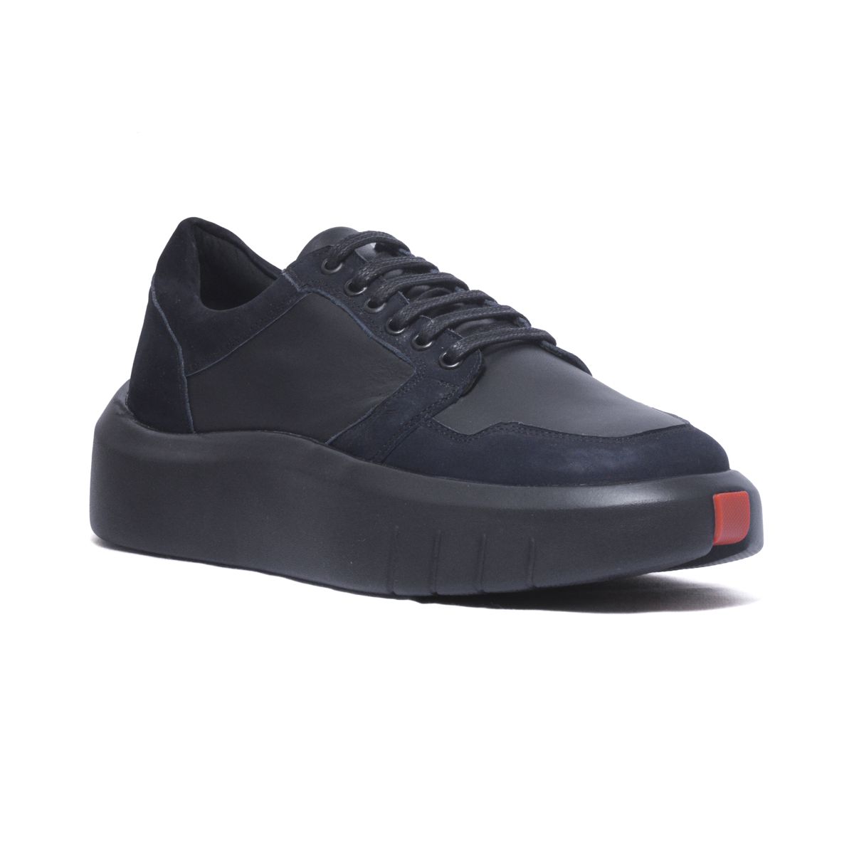 Tenis Masculino Confort Preto-Marinho Hongkong Pre... - Mr. Light | Oficial®