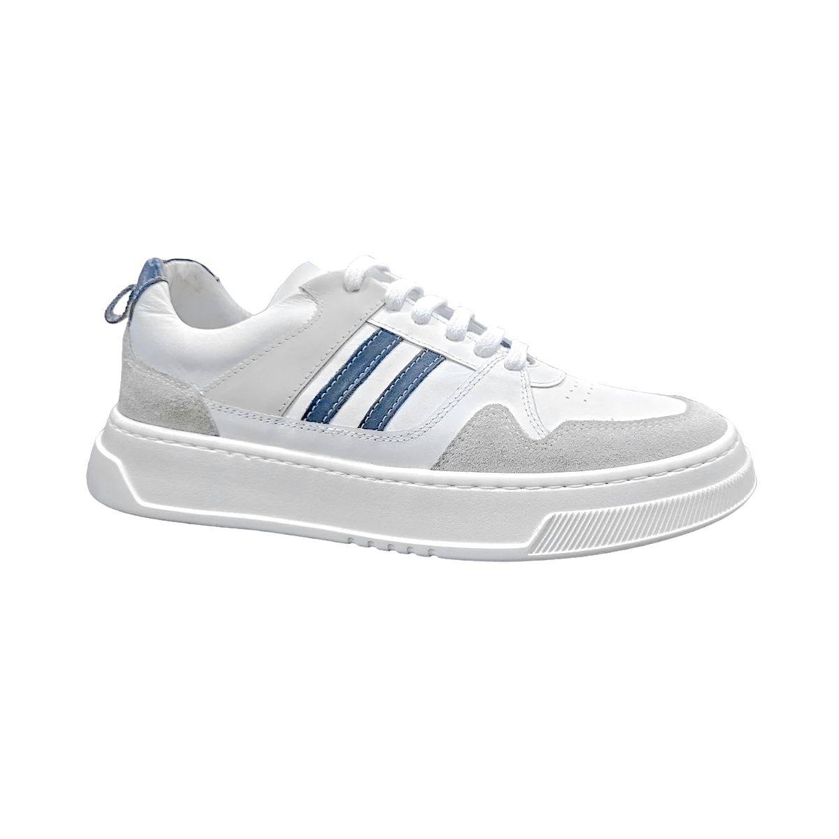 Tenis Masculino 30010 Confort Branco Camurca Areia... - Mr. Light | Oficial®