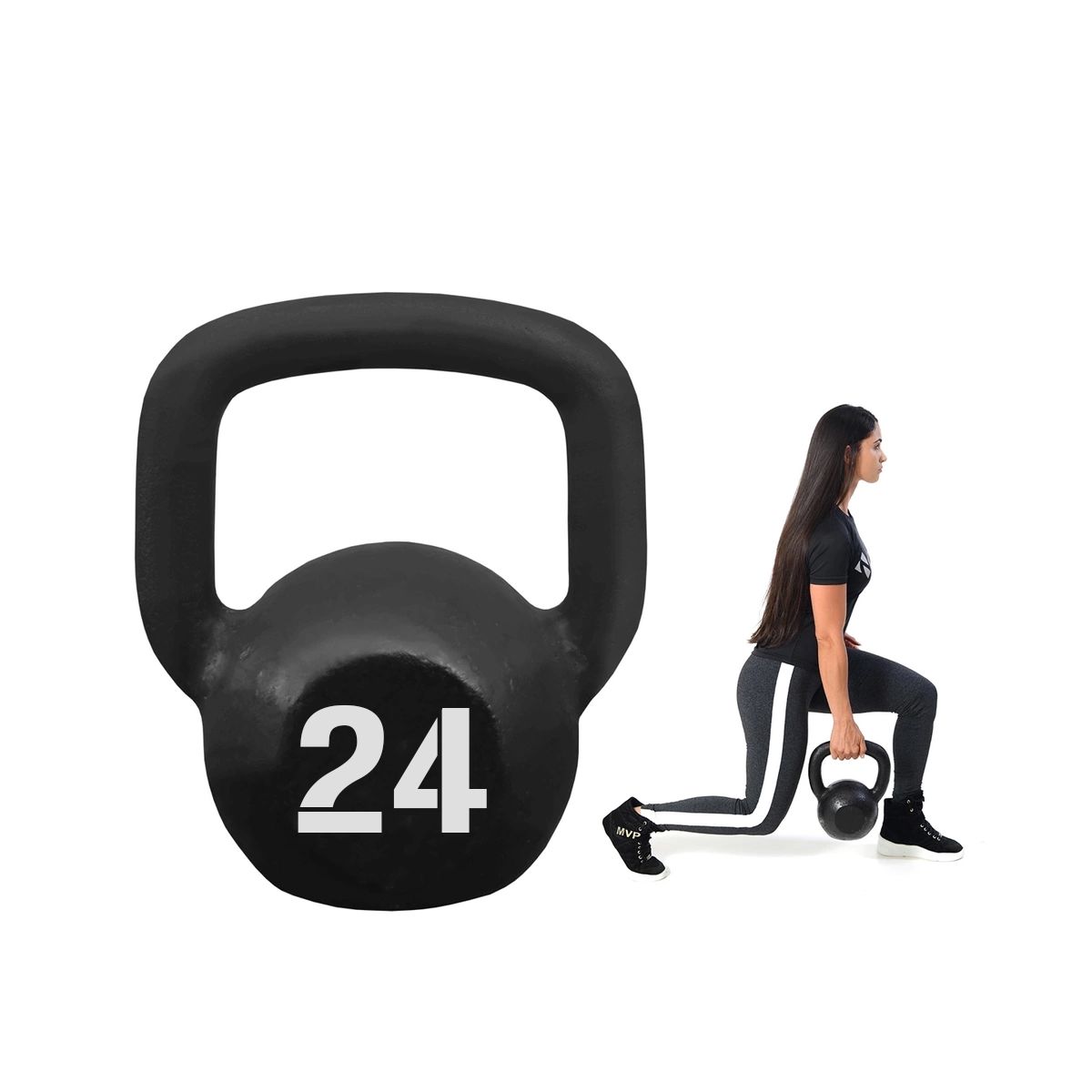 Kettlebell Pintado 24kg Cross Training Natural Fitness