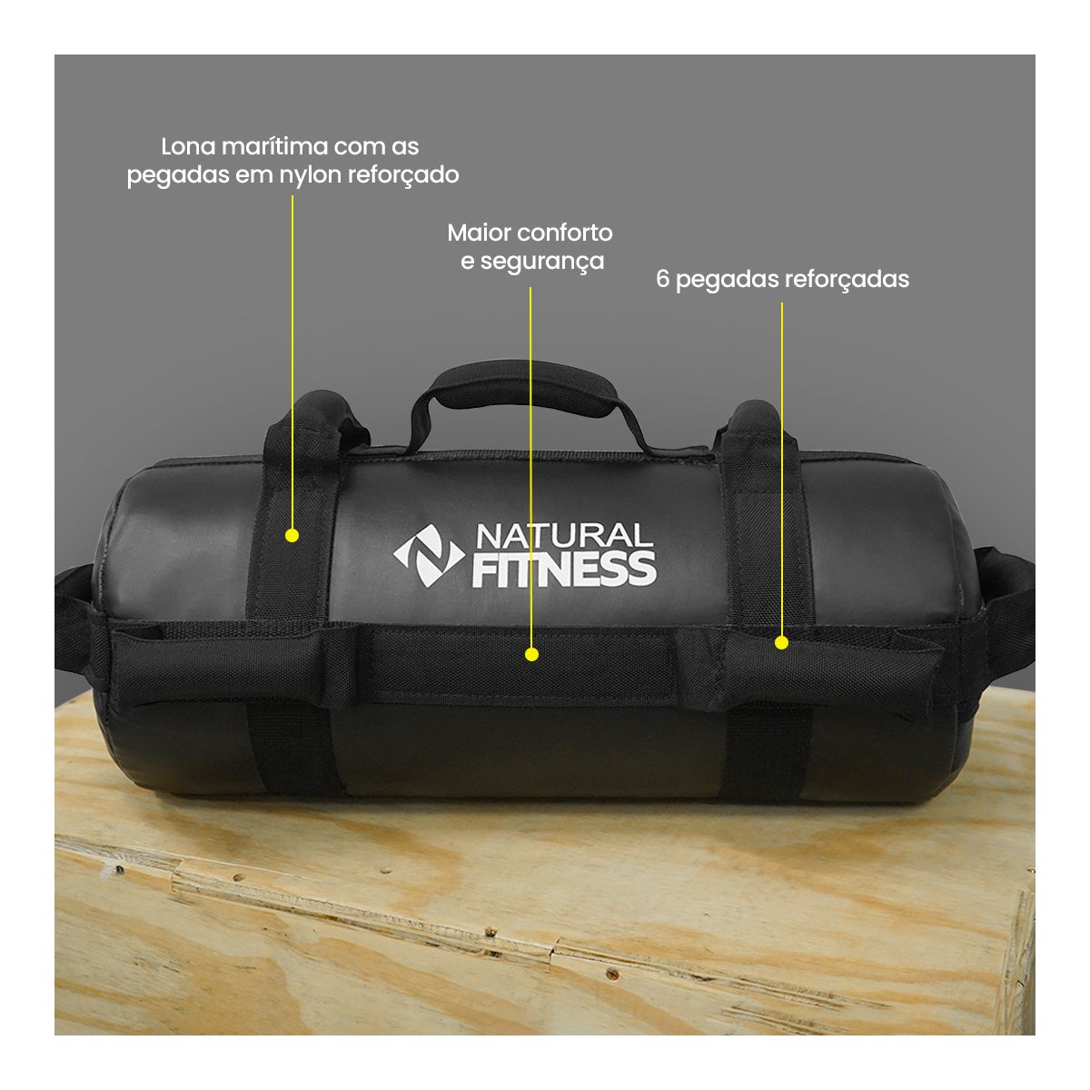 Power Bag 15kg Para Treino De Academia De Crossfit Natural Fitness