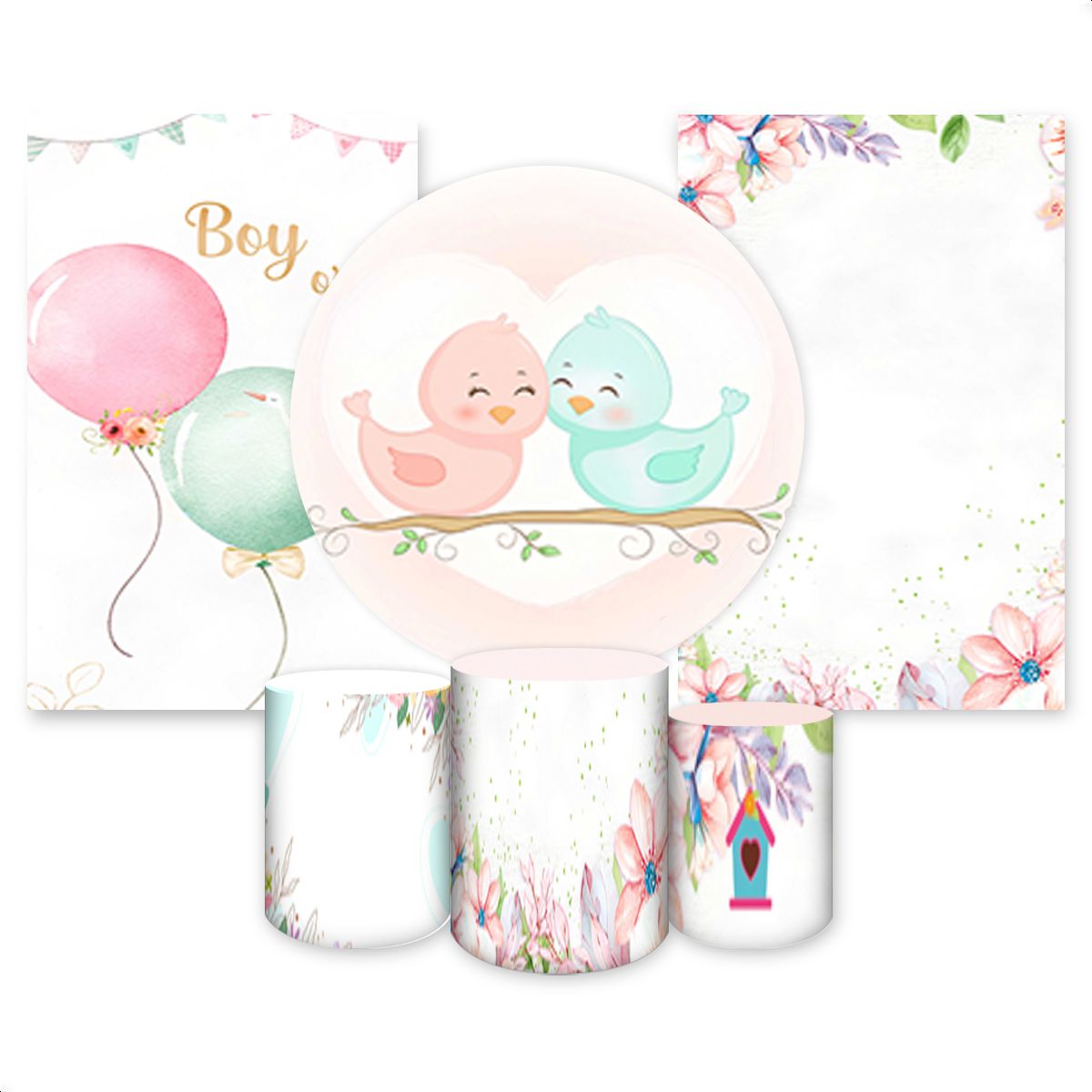 Kit 6 Capas Tema Chá Reve... - Painel Festivo