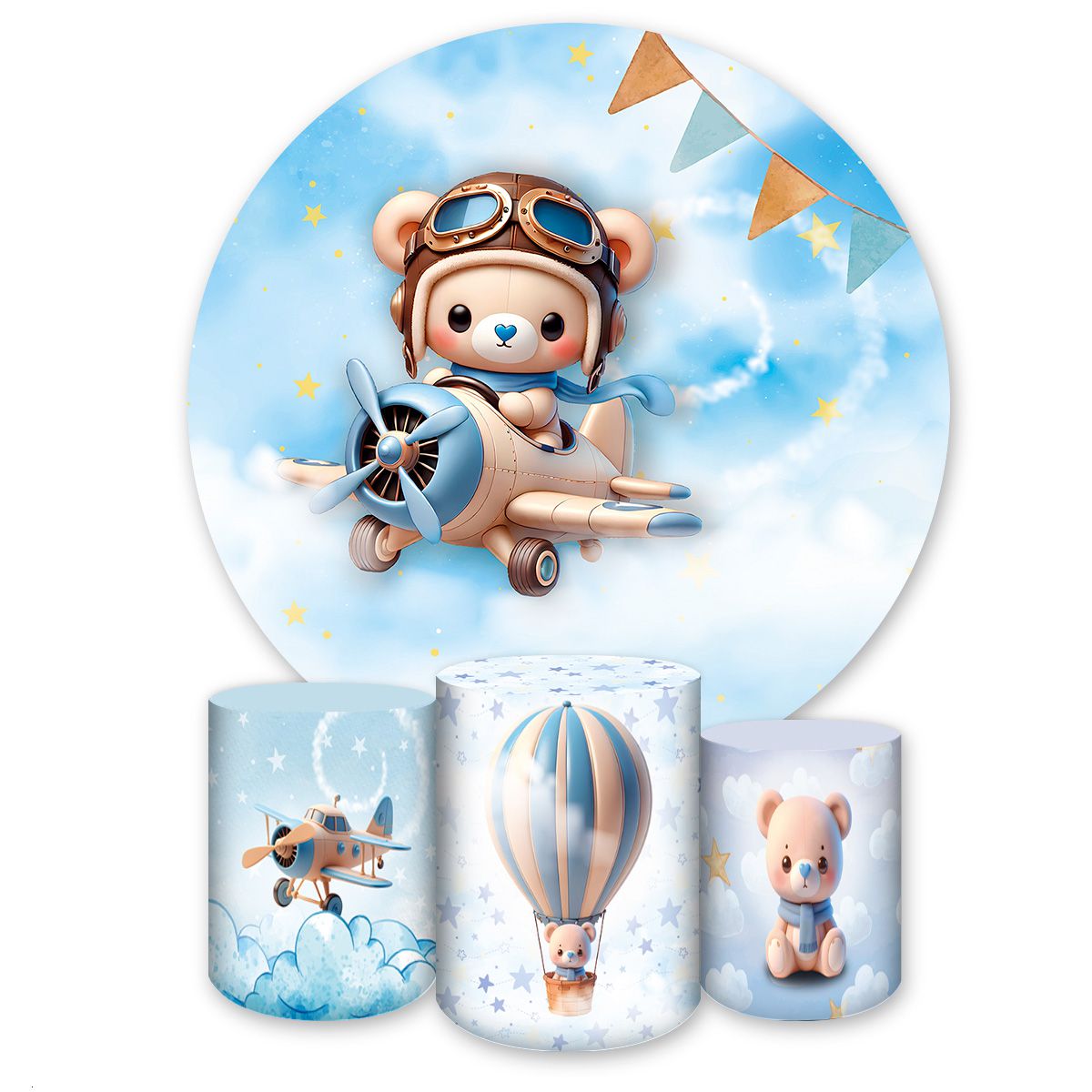 Kit 4 Capas Tema Ursinho ... - Painel Festivo
