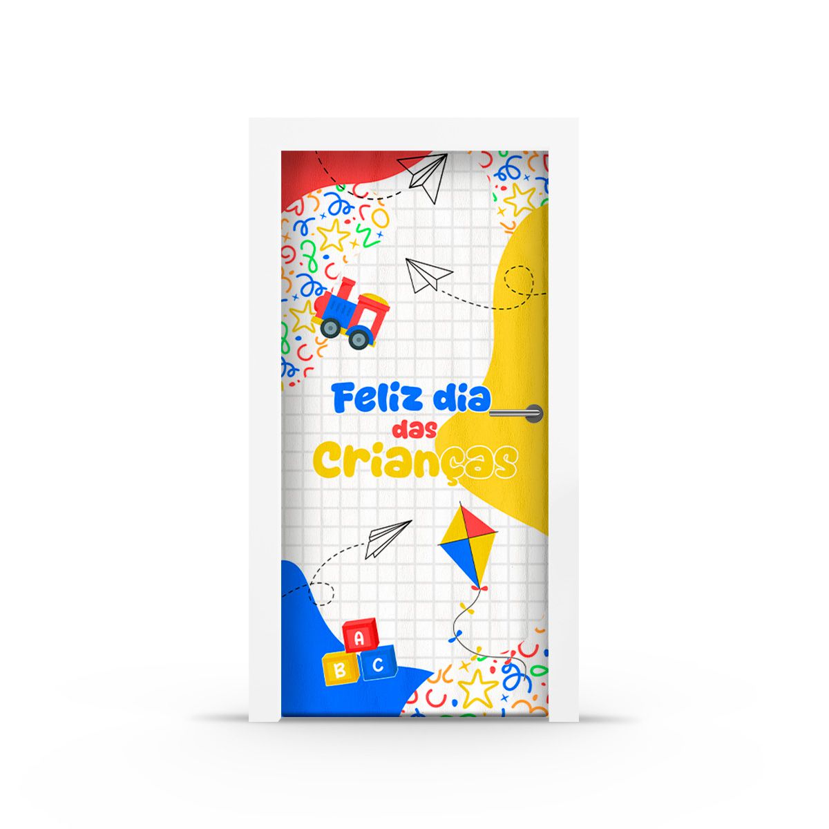 Capa Porta Tema Dia das Crianças 7164 - Capa Porta 7164 - Painel Festivo