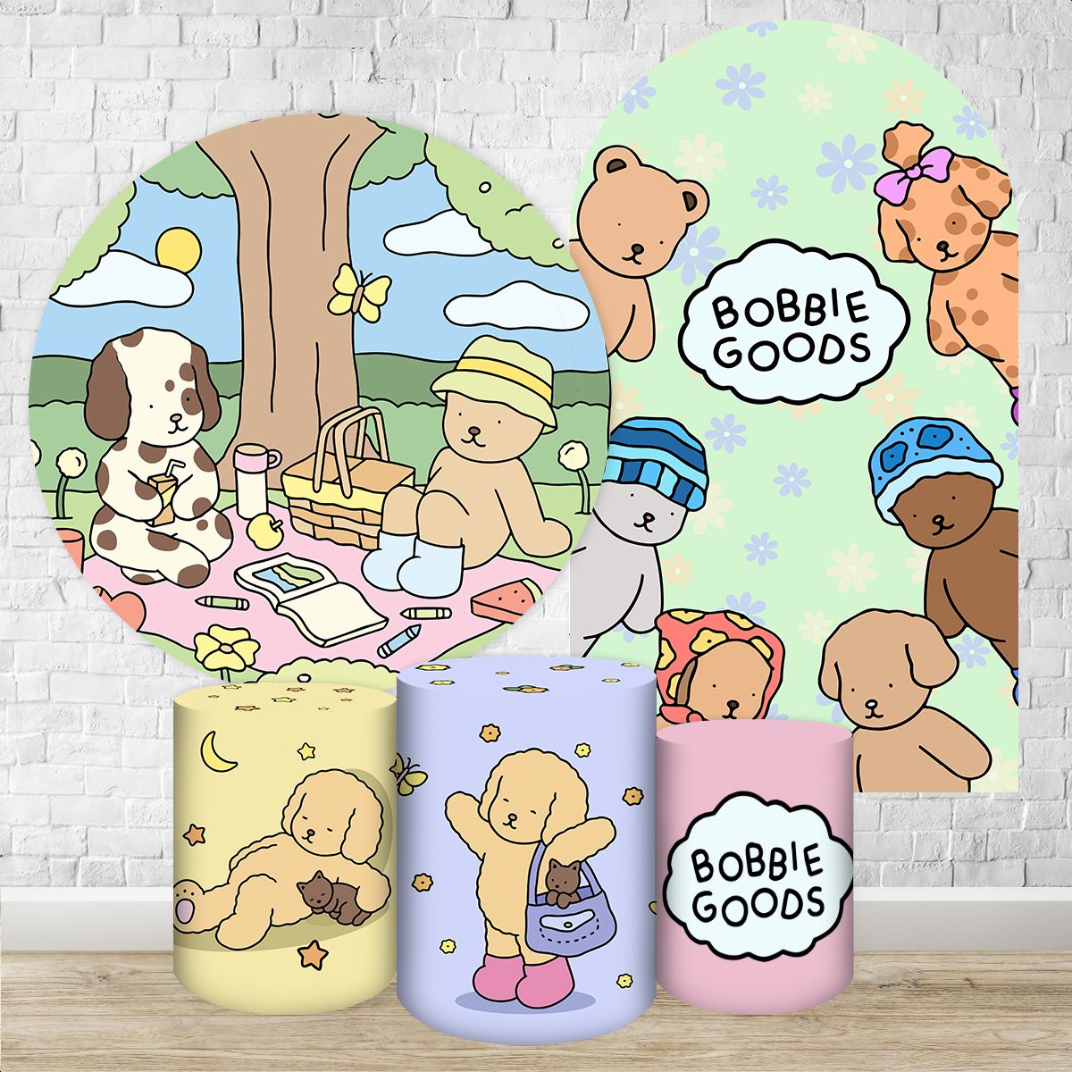 Kit 4 Capas + Romano Tema Bobbie Goods 7089 - Kit 4 Capas + Romano Tema Bobbie Goods 7089 - Painel Festivo