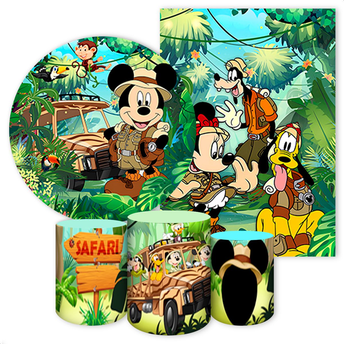 KIT 5 CAPAS MICKEY - 138 - KIT 5 CAPAS 138 - Painel Festivo