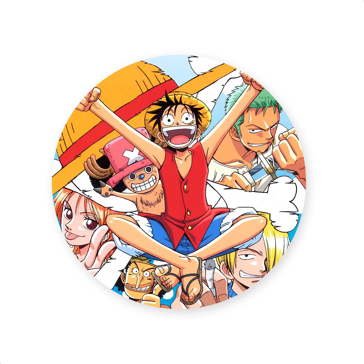 Capa Painel Redondo Sublimados Tema One Piece 1981... - Painel Festivo