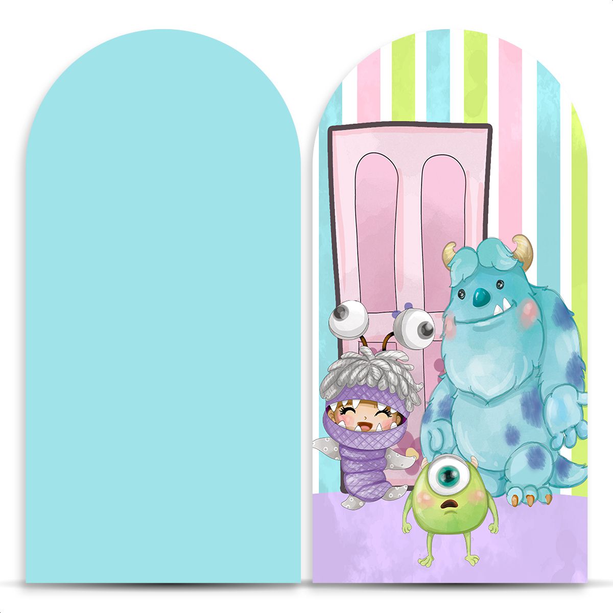 Painel Romano Tema Monstros SA 2064 - Painel Romano 2064 - Painel Festivo