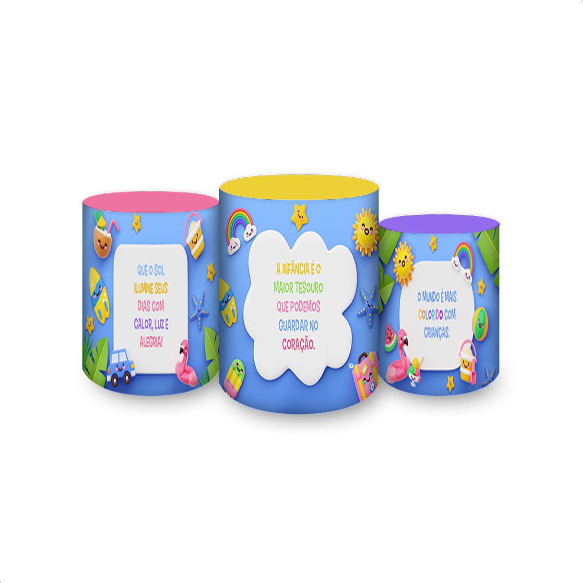 Trio Capas Cilindros Subl... - Painel Festivo
