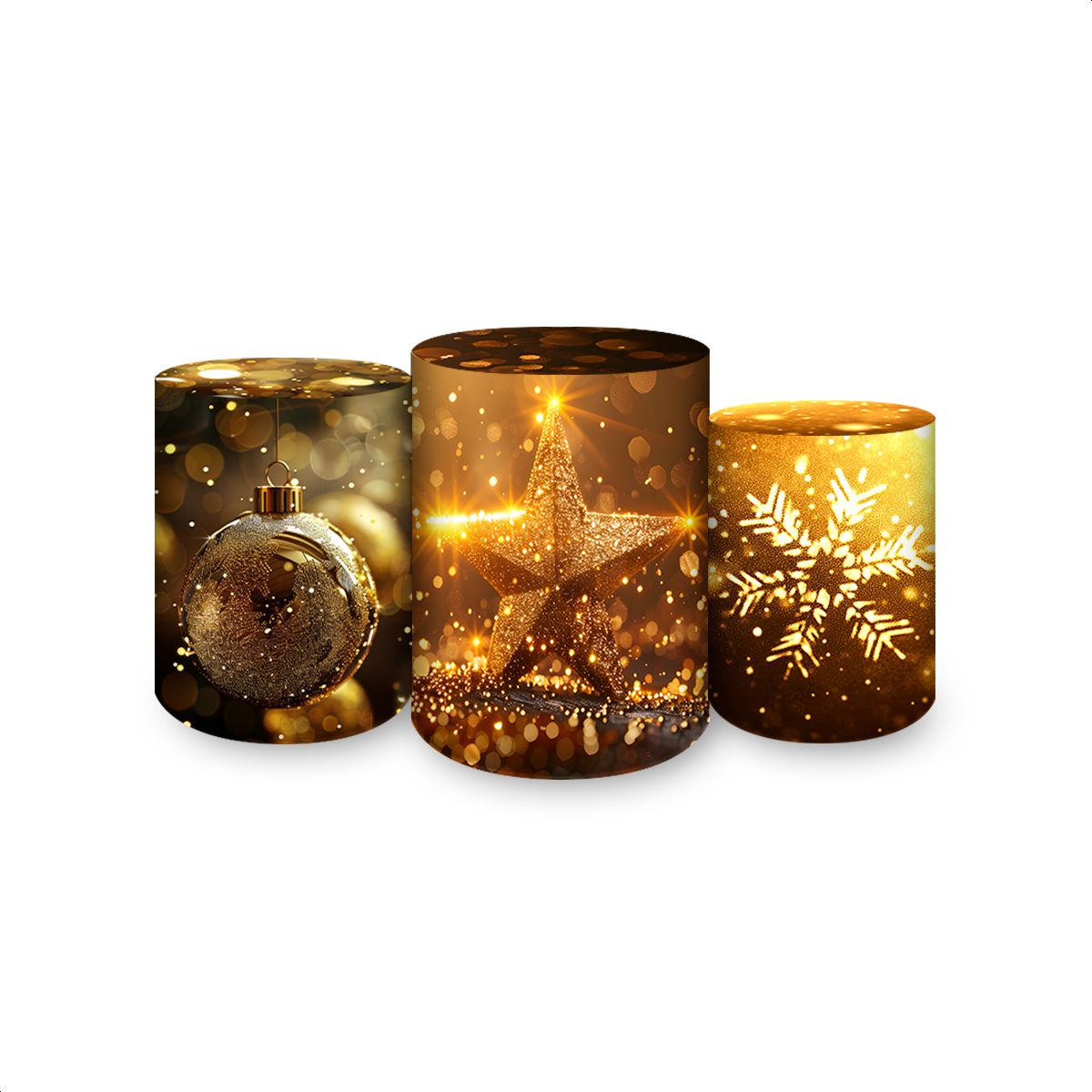 Trio Capas Cilindros Subl... - Painel Festivo