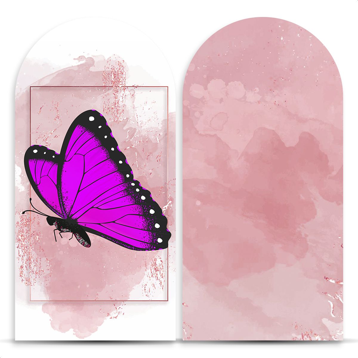 Painel Romano Tema Borboletas 2555 - Painel Romano 2555 - Painel Festivo