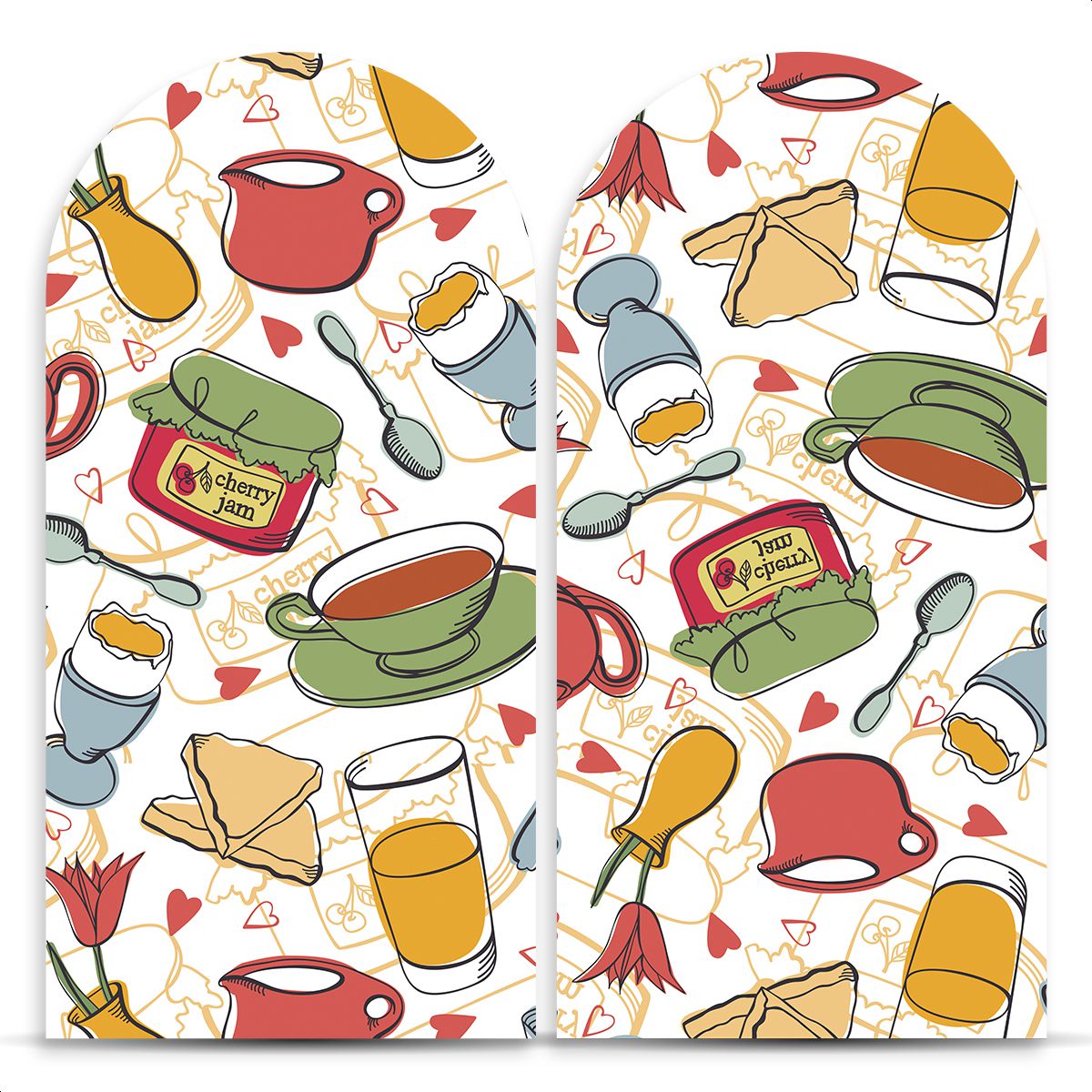 Painel Romano Tema Chá de Cozinha 2559 - Painel Romano 2559 - Painel Festivo