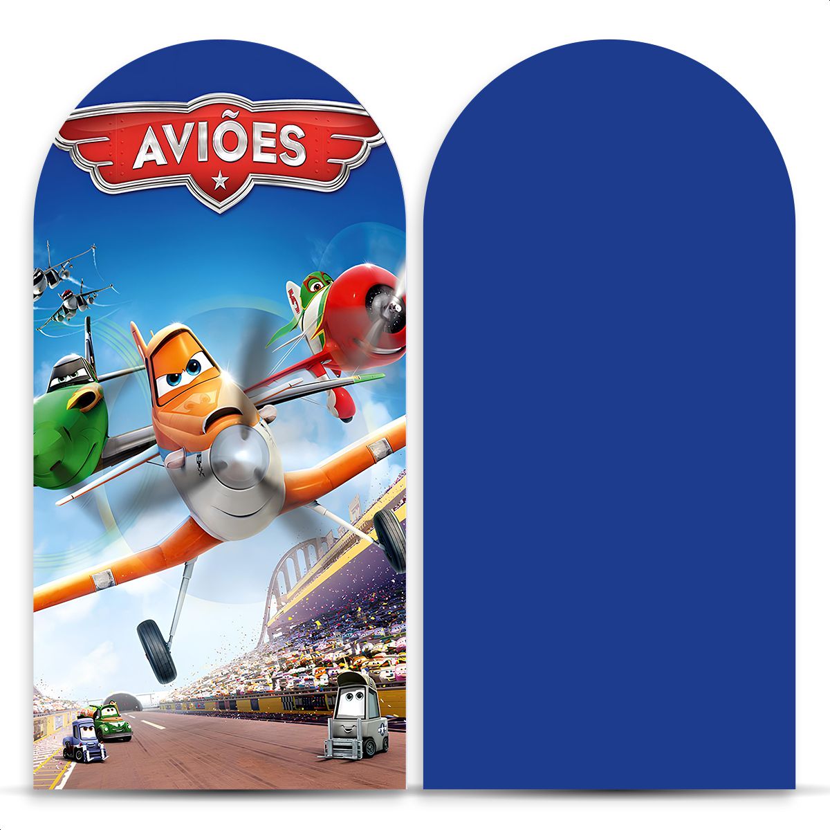 Painel Romano Tema Aviões 2628 - Painel Romano 2628 - Painel Festivo