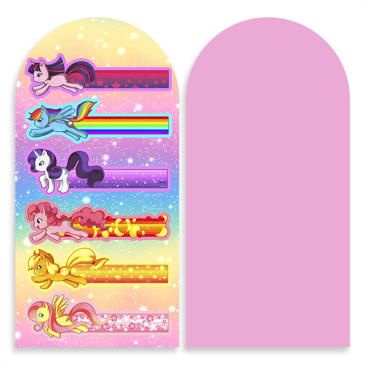 Painel Romano Tema My Little Pony 2644 - Painel Romano 2644 - Painel Festivo