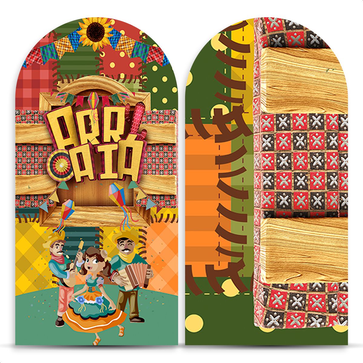 Painel Romano Tema Festa Junina 2664 - Painel Romano 2664 - Painel Festivo