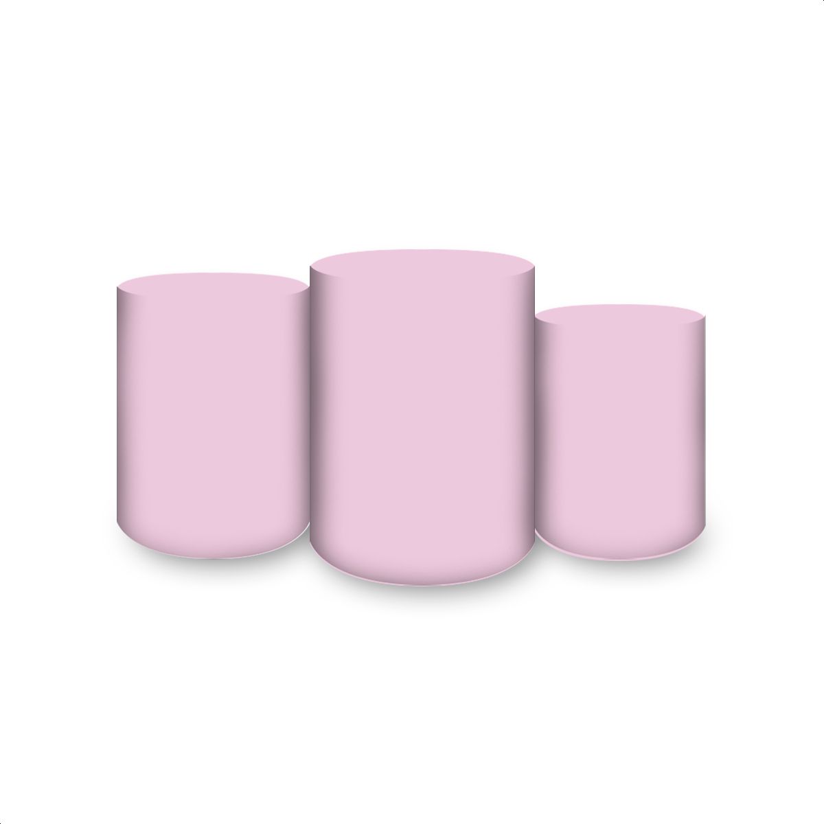 Trio Cilindros Tema Liso Lilás Pastel 3148 - Trio de Cilindros 3148 - Painel Festivo