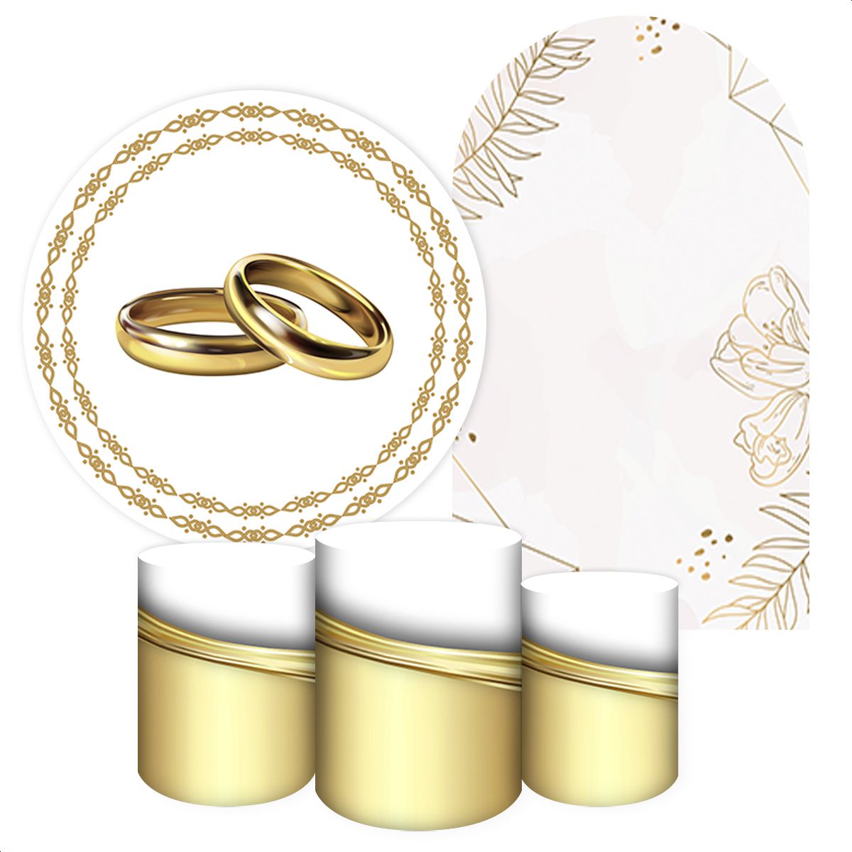 KIT COMPLETO + ROMANO CASAMENTO 4001 - KIT COMPLETO + ROMANO 4001 - Painel Festivo