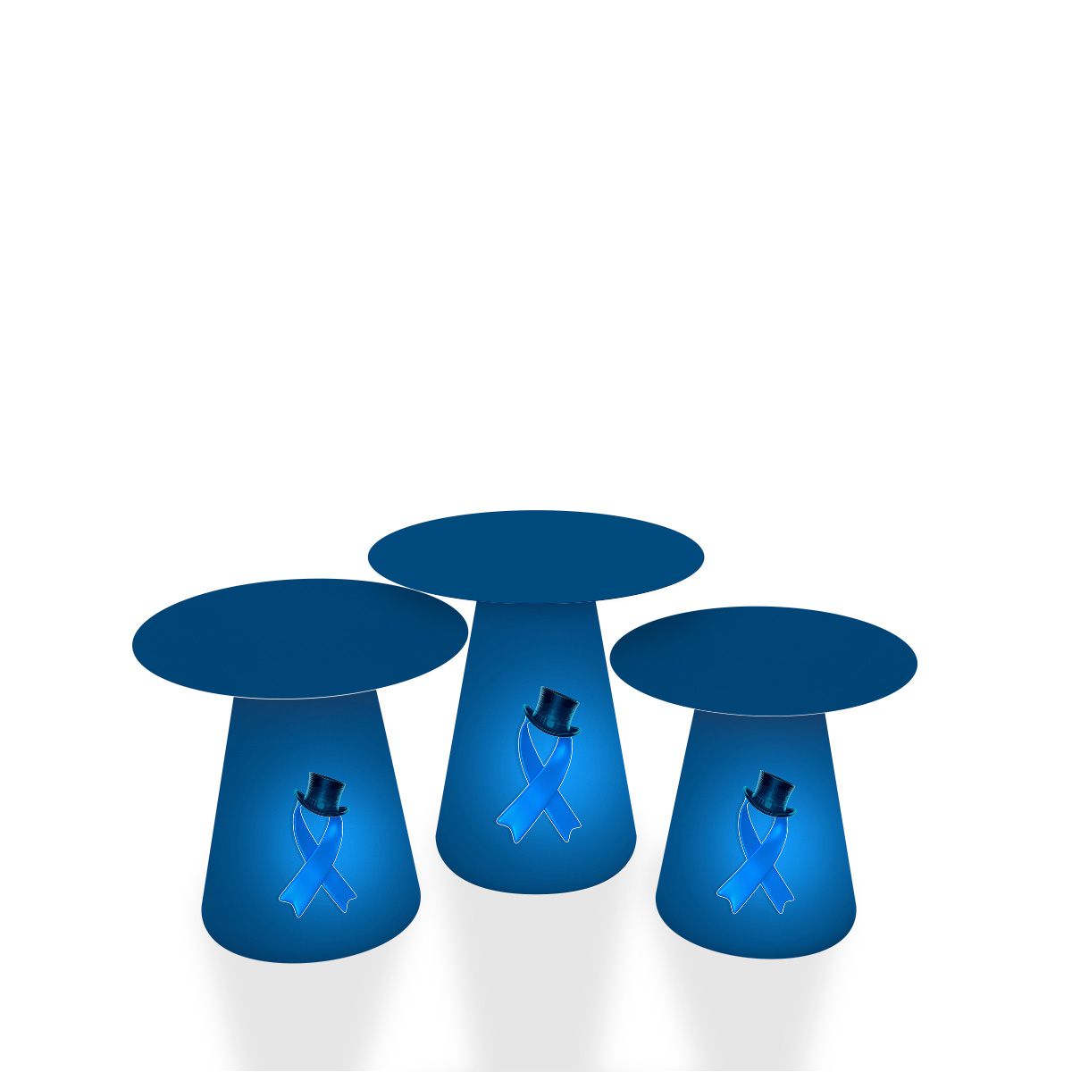 Kit Mesa Cone Tema Novembro Azul 4003 - Kit Mesa Cone 4003 - Painel Festivo