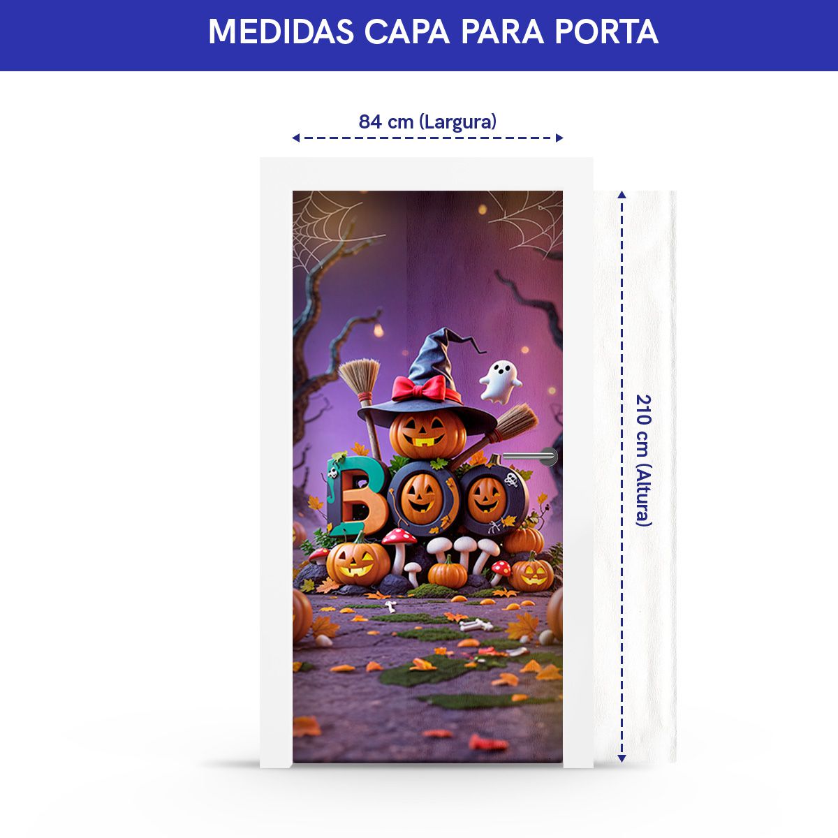Capa Porta Tema Halloween 4012 - Capa Porta 4012 - Painel Festivo