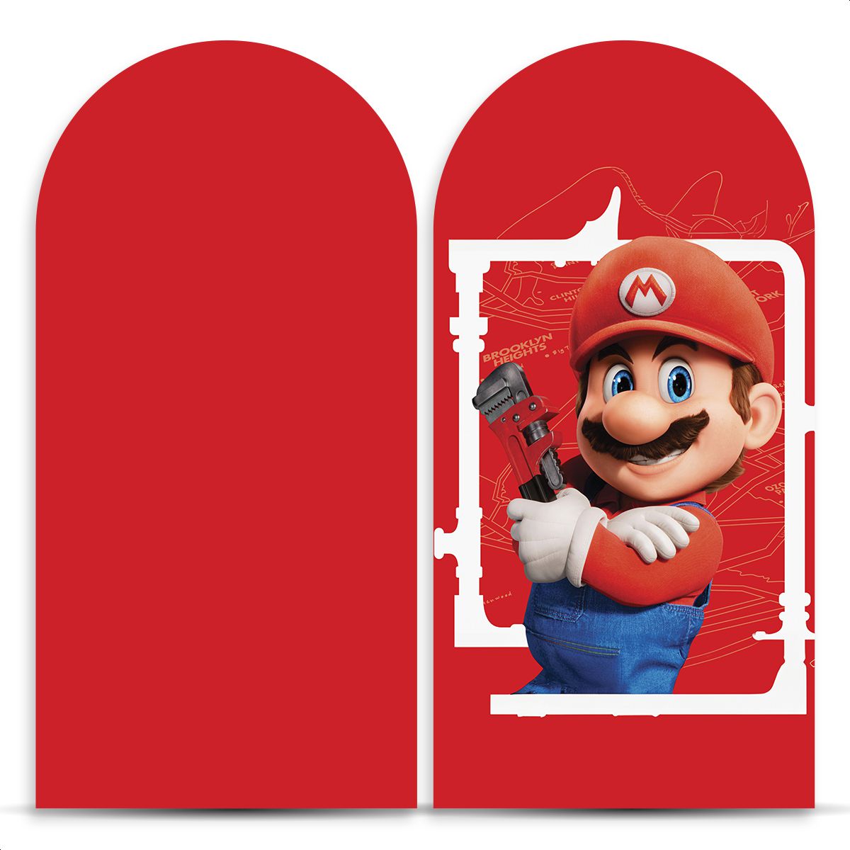 Painel Romano Tema Super Mario 4014 - Painel Romano 4014 - Painel Festivo