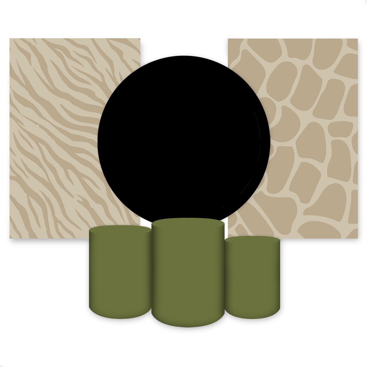 Kit 6 Capas Tema Safari 4... - Painel Festivo