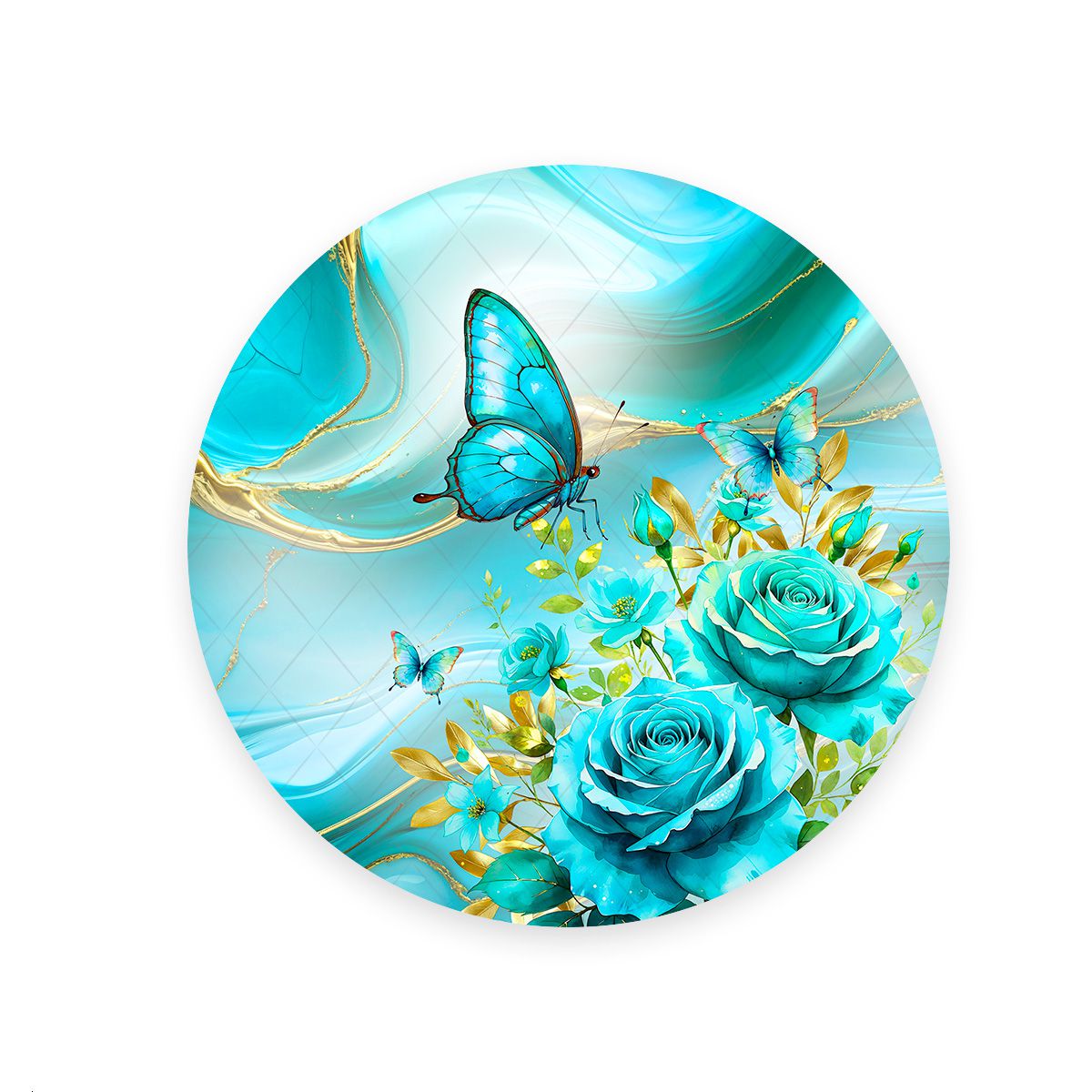 Painel Redondo Tema Borboleta 4225 - Painel Redondo 4225 - Painel Festivo