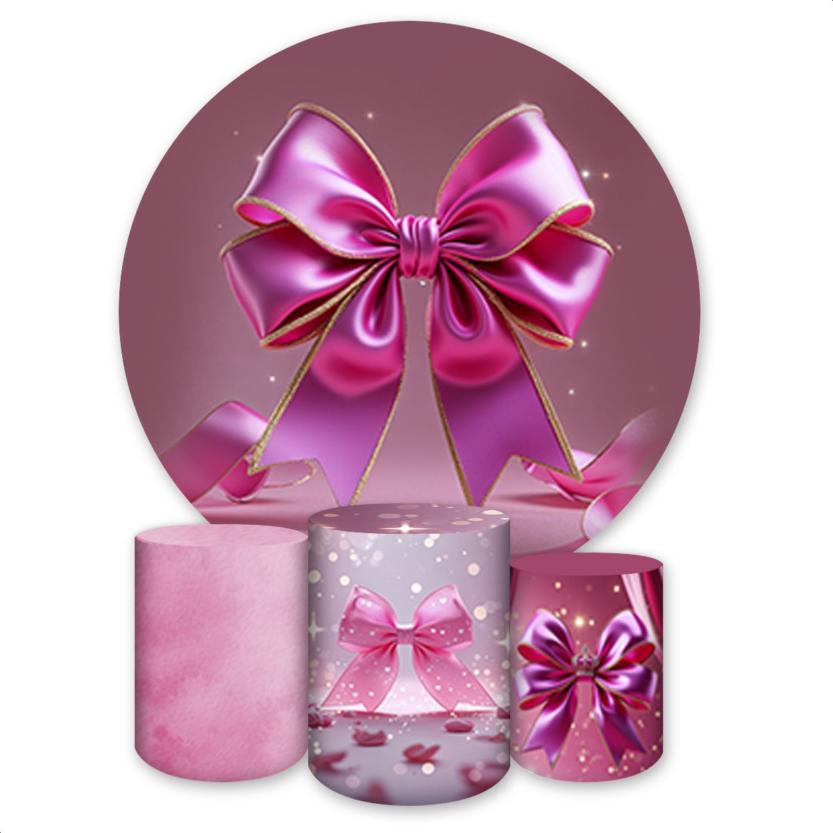 Kit 4 capas Tema Laço 422... - Painel Festivo