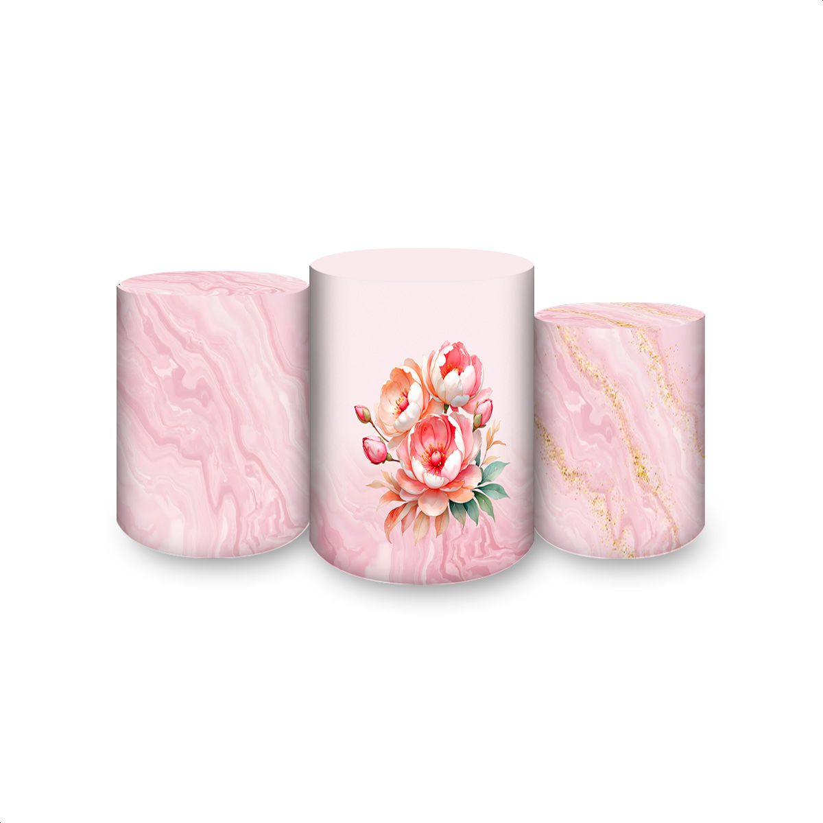 Trio de Cilindros Tema Flores 4230 - Trio de Cilindros 4230 - Painel Festivo