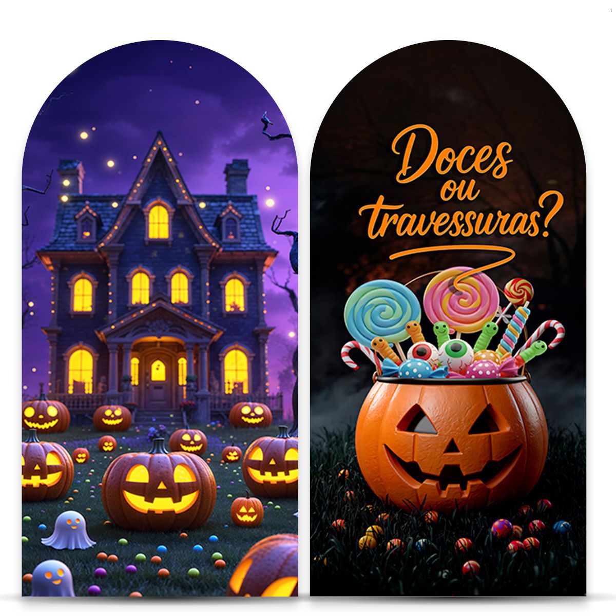 Painel Romano Tema Halloween 4237 - Painel Romano 4237 - Painel Festivo