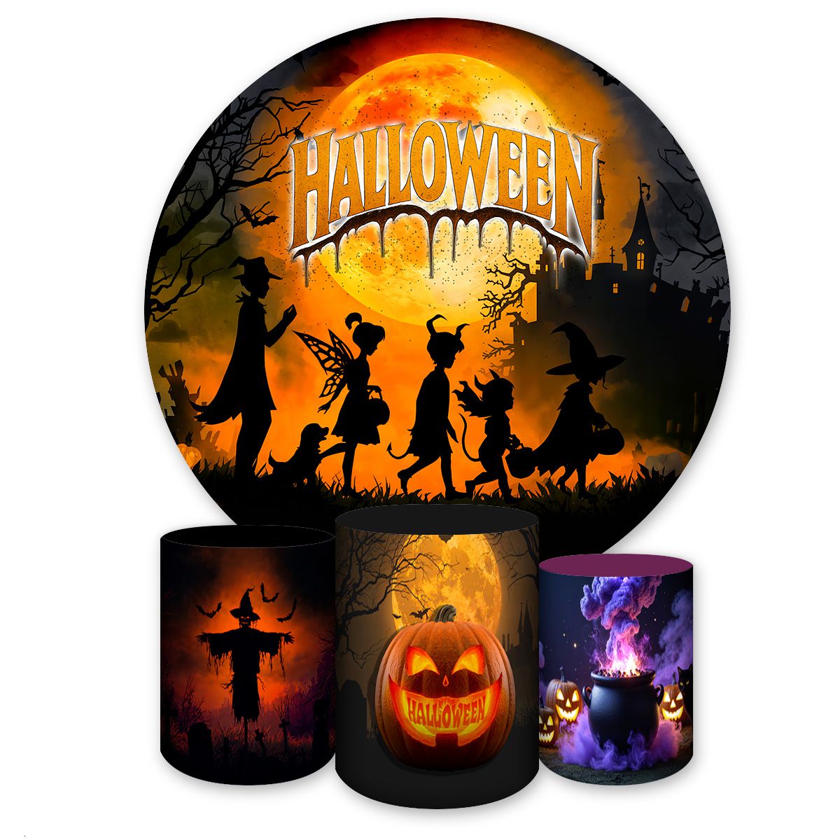 Kit Completo Tema Halloween 4254 - Kit Completo 4254 - Painel Festivo