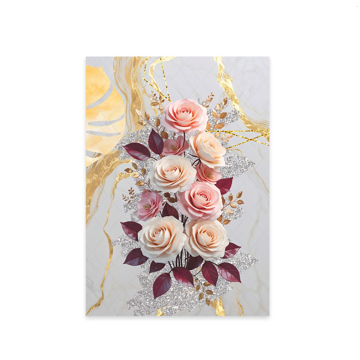 Painel Retangular Tema Flores 4309 - Painel Retangular 4309 - Painel Festivo