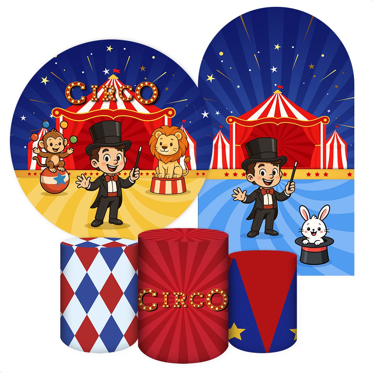 KIT COMPLETO + ROMANO CIRCO 7092 - KIT COMPLETO + ROMANO 7092 - Painel Festivo