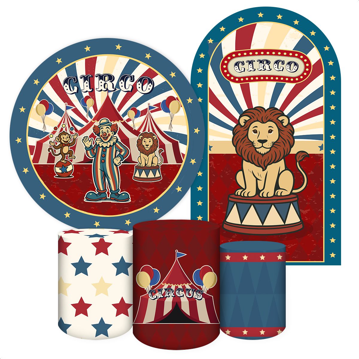 KIT COMPLETO + ROMANO CIRCO 7094 - KIT COMPLETO + ROMANO 7094 - Painel Festivo