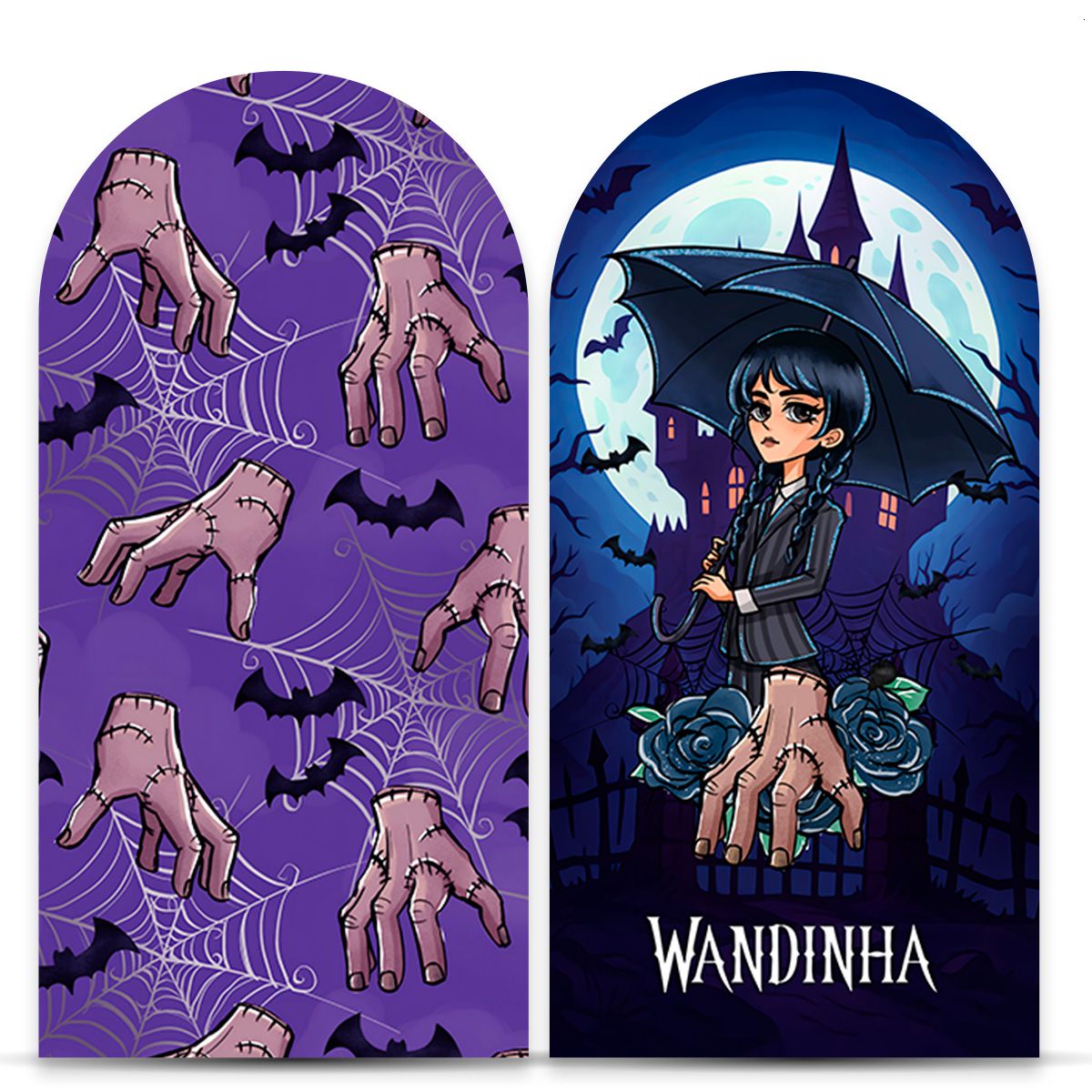  Painel Romano Tema Wandinha 7096 - Painel Romano 7096 - Painel Festivo